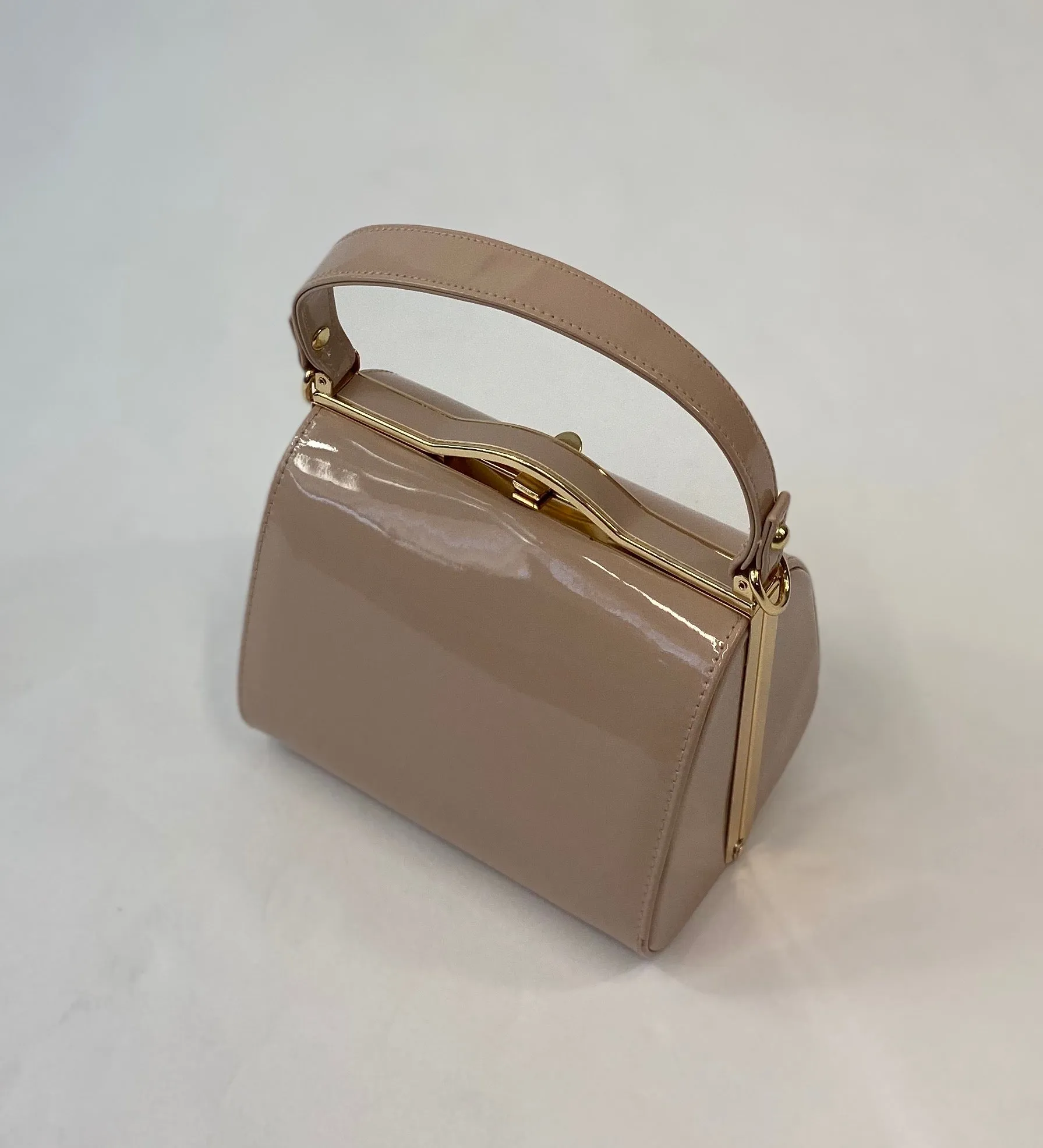 Vintage Inspired Lilly Hand Bag In classic Nude