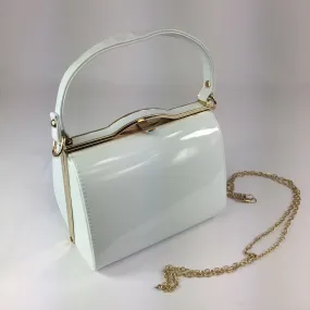 Vintage Inspired Lilly Hand Bag In Pure White