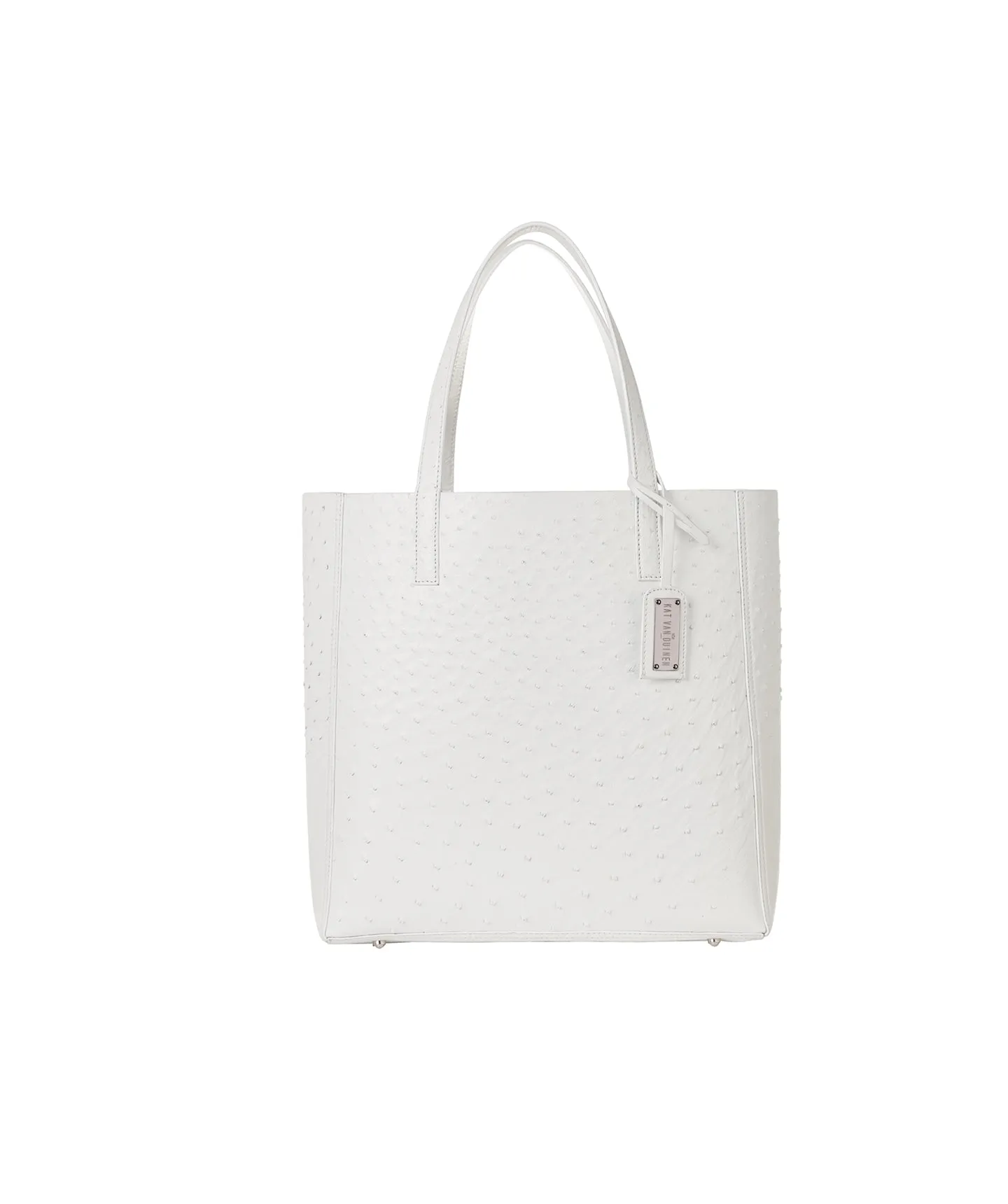 White Ostrich | Classic 'Ntombi' Tote