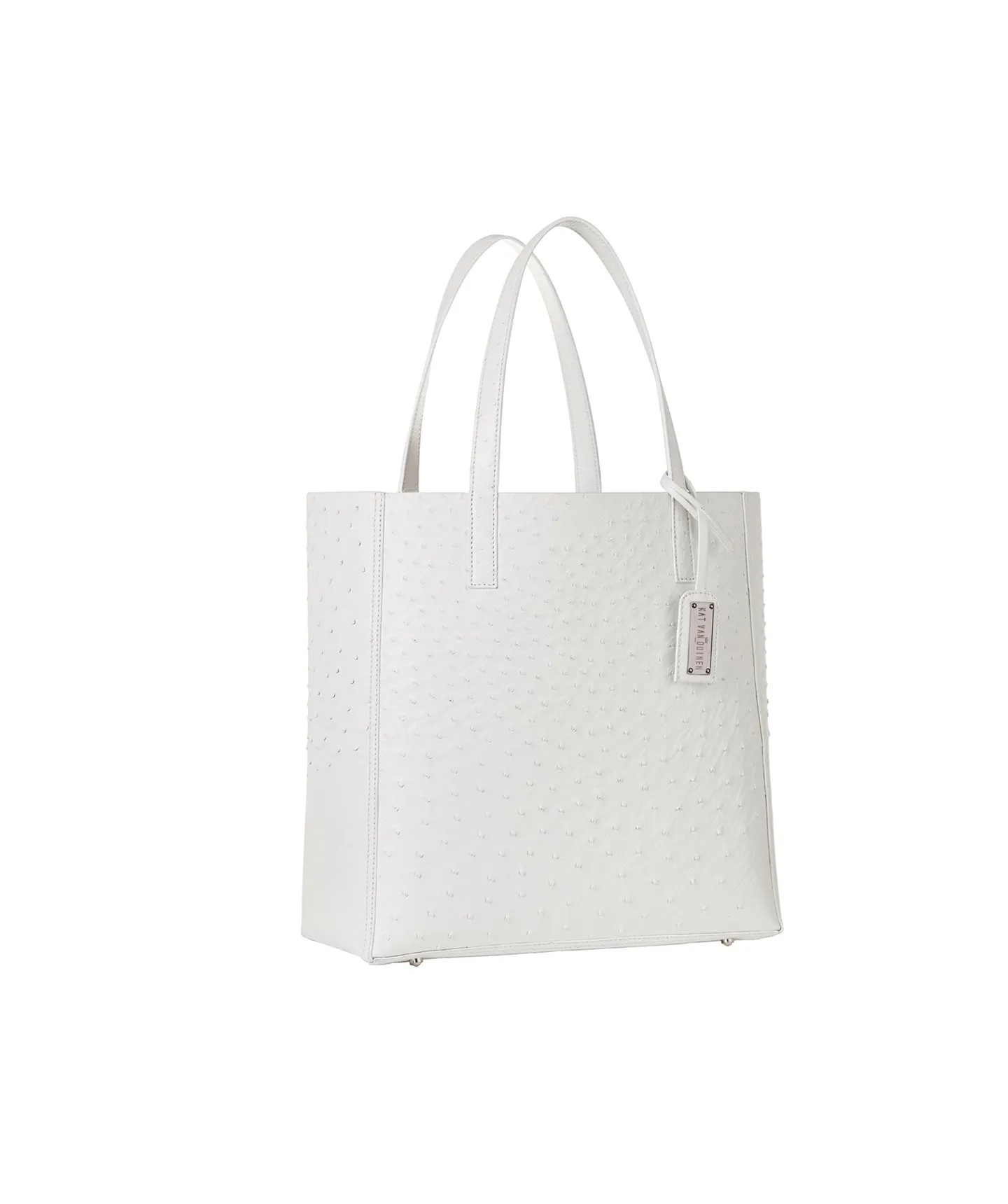 White Ostrich | Classic 'Ntombi' Tote